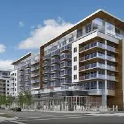 Rendering of a modern condo in downtown Calgary.